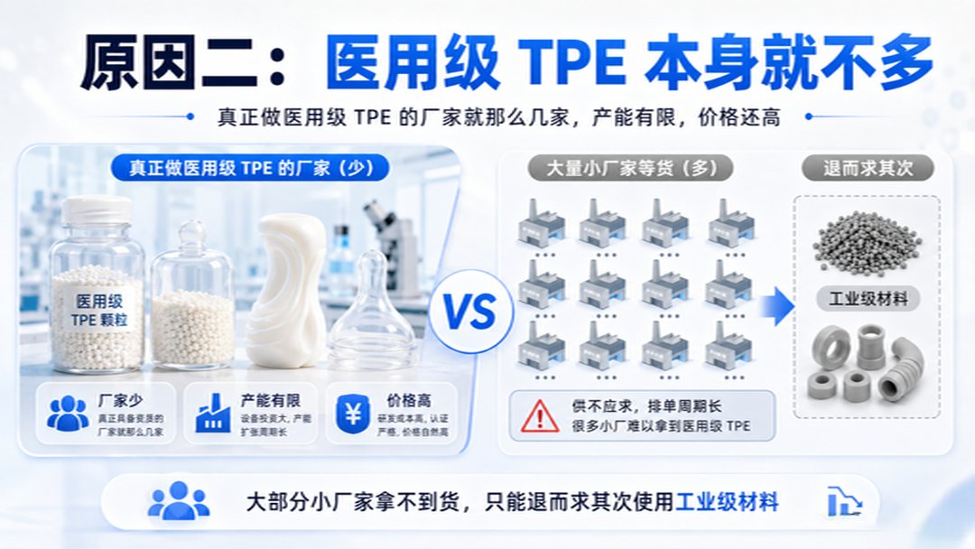 原因二图表:医用级TPE产能少、厂家少