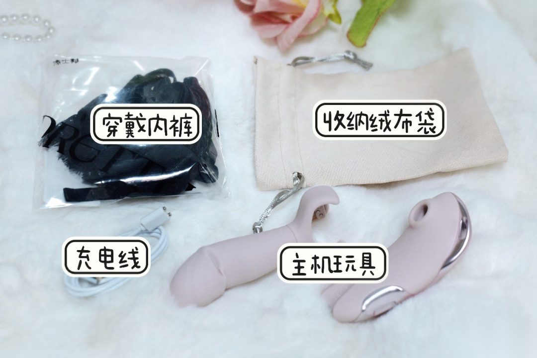 配件清单:穿戴内裤、收纳绒布袋、充电线和主机