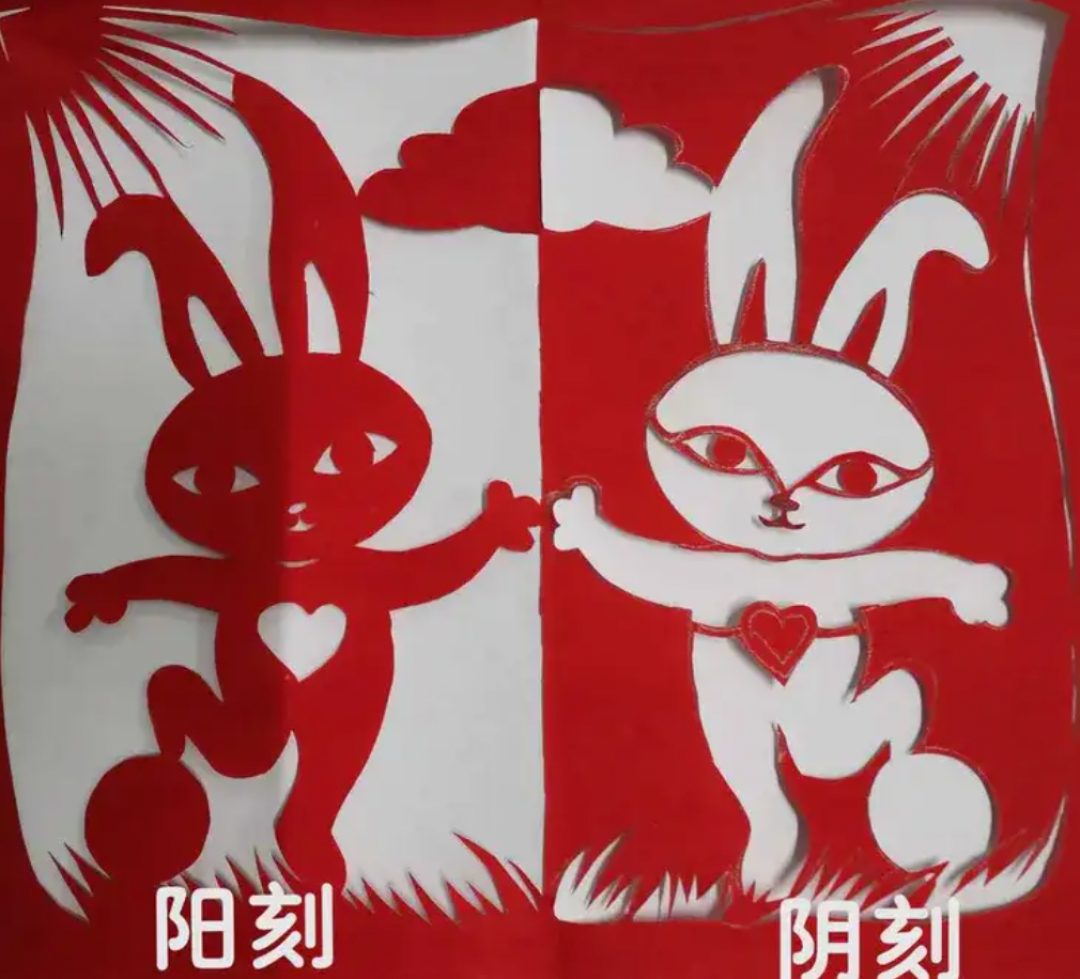 阳刻阴刻示意